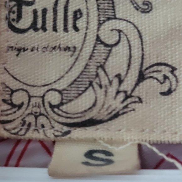 TULLE Red wool coat - Picture 2 of 4